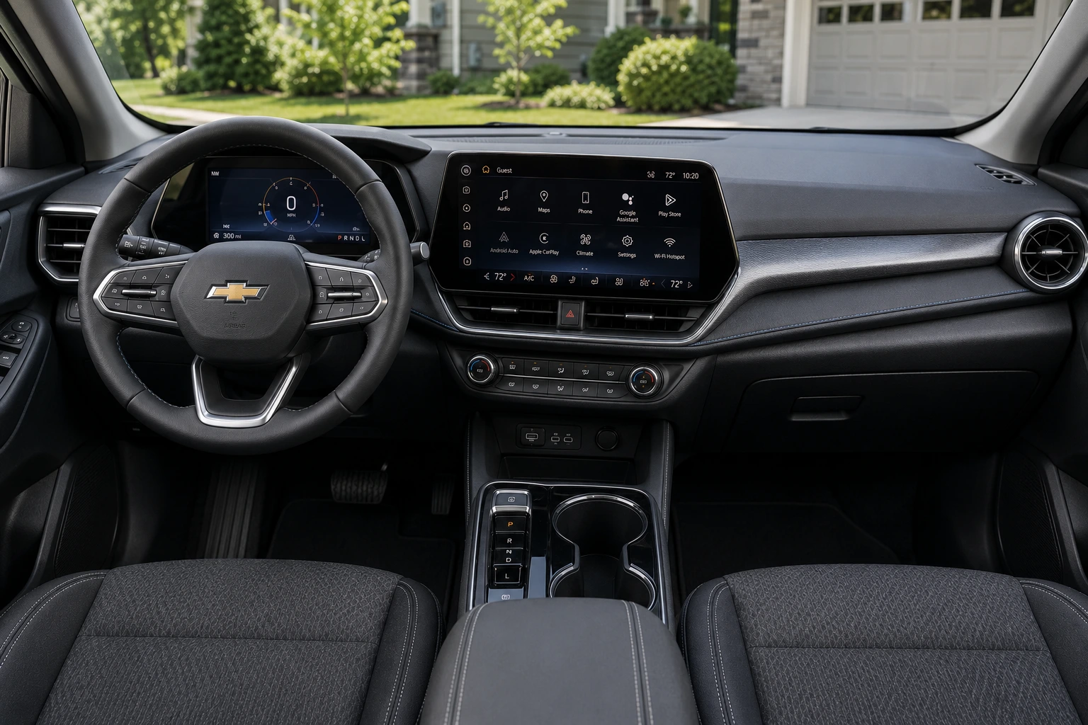 The dashboard and 11.3-inch touchscreen of a Chevrolet Equinox, lit by natural daylight.